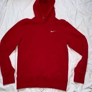 Red Nike hoodie sweatshirt